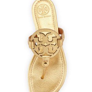 Tory Burch Miller Flip Flop - Leather Gold